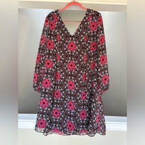 A line floral dress